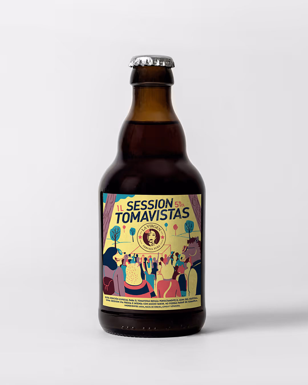 Botella de cerveza ilustrada